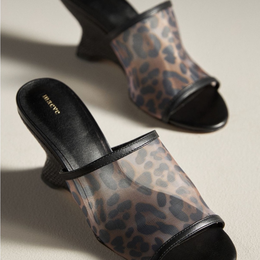 Anthropologie Maeve Mesh Wedge Sandals NIB 6